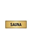 Metal Yönlendirme Levhası, Departman Kapı Isimliği Sauna 5x20 Cm Altın Renk