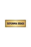 Metal Yönlendirme Levhası, Departman Kapı Isimliği Soyunma Odası 5x20 Cm Altın Renk