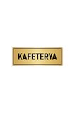 Metal Yönlendirme Levhası, Departman Kapı Isimliği Kafeterya 5x20 Cm Altın Renk