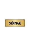Metal Yönlendirme Levhası, Departman Kapı Isimliği Sığınak 5x20 Cm Altın Renk