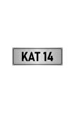 Metal Yönlendirme Levhası, Departman Kapı Isimliği Kat 14 5x20 Cm Gümüş Renk