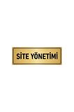 Metal Yönlendirme Levhası, Departman Kapı Isimliği Site Yönetimi 5x20 Cm Altın Renk