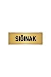 Metal Yönlendirme Levhası, Departman Kapı Isimliği Sığınak 5x20 Cm Altın Renk