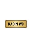 Metal Yönlendirme Levhası, Departman Kapı Isimliği Kadın Wc 5x20 Cm Gümüş Renk