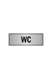 Metal Yönlendirme Levhası, Departman Kapı Isimliği Wc 5x20 Cm Gümüş Renk