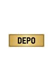 Metal Yönlendirme Levhası, Departman Kapı Isimliği Depo 5x20 Cm Altın Renk