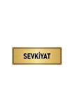 Metal Yönlendirme Levhası, Departman Kapı Isimliği Sevkiyat 5x20 Cm Altın Renk