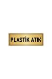 Metal Yönlendirme Levhası, Departman Kapı Isimliği Plastik Atık 5x20 Cm Altın Renk