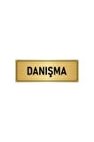 Metal Yönlendirme Levhası, Departman Kapı Isimliği Danışma 5x20 Cm Altın Renk