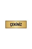 Metal Yönlendirme Levhası, Departman Kapı Isimliği Çekiniz 5x20 Cm Altın Renk