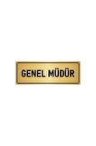 Metal Yönlendirme Levhası, Departman Kapı Isimliği Genel Müdür 5x20 Cm Altın Renk