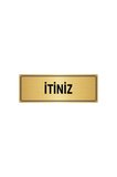 Metal Yönlendirme Levhası, Departman Kapı Isimliği Itiniz 5x20 Cm Altın Renk