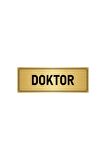 Metal Yönlendirme Levhası, Departman Kapı Isimliği Doktor 5x20 Cm Altın Renk