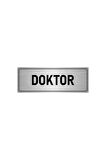 Metal Yönlendirme Levhası, Departman Kapı Isimliği Doktor 5x20 Cm Gümüş Renk