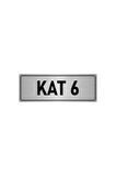 Metal Yönlendirme Levhası, Departman Kapı Isimliği Kat 6 5x20 Cm Gümüş Renk