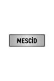 Metal Yönlendirme Levhası, Departman Kapı Isimliği Mescid 5x20 Cm Gümüş Renk