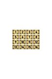 Metal Kapı Masa Dolap Numara Levhası 3,5x5cm Altın Renk 16 Adet (1…16)