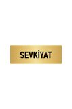 Metal Yönlendirme Levhası, Departman Kapı Isimliği Sevkiyat 5x20 Cm Altın Renk