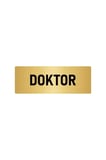 Metal Yönlendirme Levhası, Departman Kapı Isimliği Doktor 5x20 Cm Altın Renk