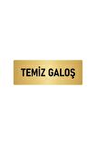Metal Yönlendirme Levhası, Departman Kapı Isimliği Temiz Galoş 5x20 Cm Altın Renk