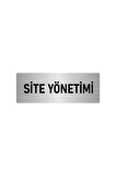Metal Yönlendirme Levhası, Departman Kapı Isimliği Site Yönetimi 10x20 Cm Gümüş Renk