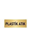 Metal Yönlendirme Levhası, Departman Kapı Isimliği Plastik Atık 5x20 Cm Altın Renk