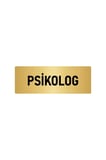 Metal Yönlendirme Levhası, Departman Kapı Isimliği Psikolog 7x20 Cm Altın Renk