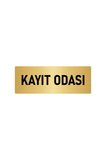 Metal Yönlendirme Levhası, Departman Kapı Isimliği Kayıt Odası 5x20 Cm Altın Renk