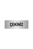 Metal Yönlendirme Levhası, Departman Kapı Isimliği Çekiniz 5x20 Cm Gümüş Renk