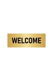 Metal Yönlendirme Levhası, Departman Kapı Isimliği Welcome 7x20 Cm Altın Renk
