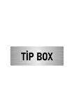 Metal Yönlendirme Levhası, Departman Kapı Isimliği Tip Box 5x20 Cm Gümüş Renk
