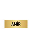Metal Yönlendirme Levhası, Departman Kapı Isimliği Amir 5x20 Cm Altın Renk