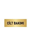 Metal Yönlendirme Levhası, Departman Kapı Isimliği Cilt Bakımı 5x20 Cm Altın Renk