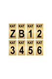 Apartman Bina Kat Numarası Levhası 6x12 Cm Altın Renk