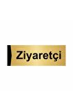Ziyaretçi 5x20cm Altın Renk Metal Yönlendirme Levhası