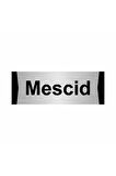 Mescid 5x20cm Gümüş Renk Metal Yönlendirme Levhası