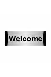 Welcome 5x20cm Gümüş Renk Metal Yönlendirme Levhası