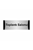 Eğitim Salonu 10x20cm Gümüş Renk Metal Yönlendirme Levhası