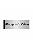 Personel Soyunma Odası 5x20cm Gümüş Renk Metal Yönlendirme Levhası
