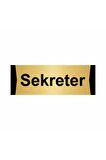 Vestiyer 5x20cm Altın Renk Metal Yönlendirme Levhası