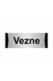Vezne 5x20cm Gümüş Renk Metal Yönlendirme Levhası