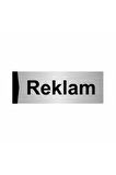 Reklam 5x20cm Gümüş Renk Metal Yönlendirme Levhası