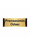 Oğlumun Odası 5x20cm Altın Renk Metal Yönlendirme Levhası