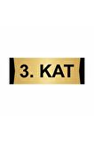 3.kat 5x20cm Altın Renk Metal Yönlendirme Levhası