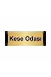 Kese Odası 7x20cm Altın Renk Metal Yönlendirme Levhası