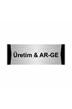 Üretim & Ar-ge 10x20cm Gümüş Renk Metal Yönlendirme Levhası