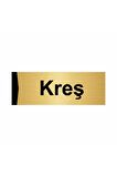 Kreş 5x20cm Altın Renk Metal Yönlendirme Levhası