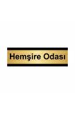 Elektrik Odası 5x20cm Altın Renk Metal Yönlendirme Levhası
