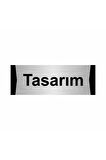 Tasarım 5x20cm Gümüş Renk Metal Yönlendirme Levhası