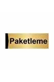 Paketleme 5x20cm Altın Renk Metal Yönlendirme Levhası